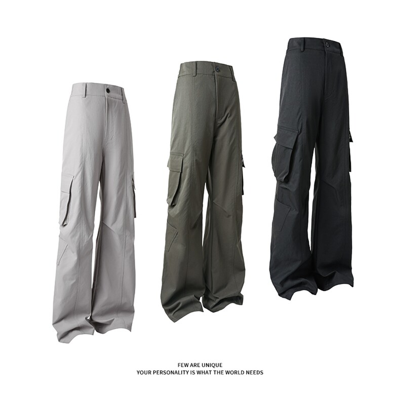 2026春季美式休闲裤工装褶皱宽松高街直筒裤男C62176-TP4068，男装工装外套，电商A102