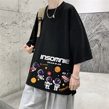 Q11228-P30春夏季七分袖t恤男大码五分袖男短袖中袖大皂风，男装T恤，电商A040