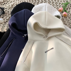 秋季新款连帽卫衣男肩上拉链刺绣外套情侣套头款W113-P60控88，女装短外套，星座209-2