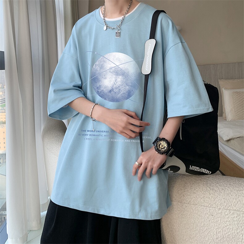 230g重磅纯棉短袖t恤男大码半袖半截袖DX17241-P20,男装T恤,电商A040