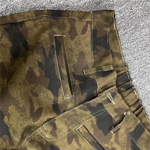 美式复古阔腿迷彩工装裤男女宽松高街做旧牛仔长裤K83036-P46网图图片