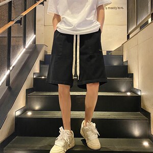 直播品质 做旧重磅水洗 大口袋工装短裤五分裤 K9803/P40 黑色图片