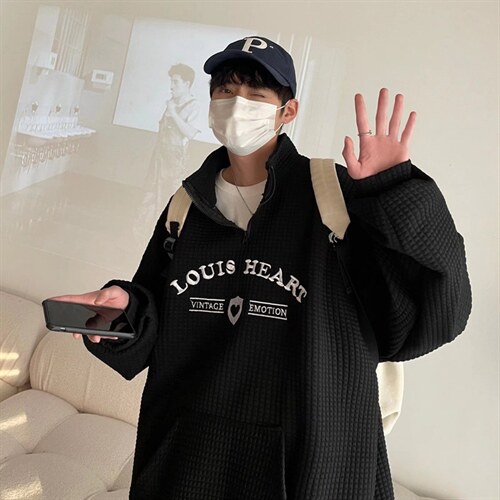 男春季新款立领套头卫衣Y41P55图片
