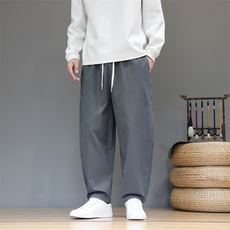 风冬季新款休闲裤男士宽松大码长裤子日系XZ221-6-K31-P55，男装休闲裤，星座221-6