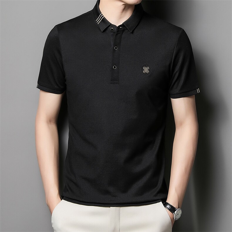 2023夏季短袖t恤男中老年男装圆领宽松中年男士polo衫QP1660-P57，男装Polo衫，星座1105-3