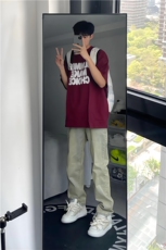 黄泥染牛仔裤KZ01-P55酒红色短袖T34-P35控价78，男装牛仔裤，星座310A-4