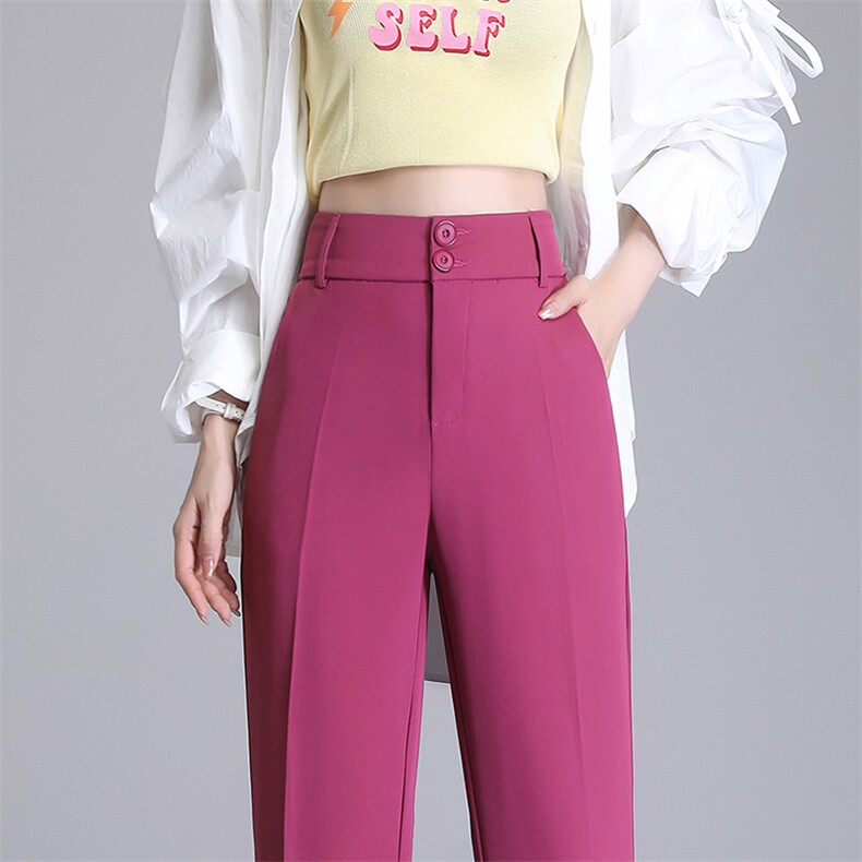 九分哈伦裤春夏薄款新款高腰烟管裤西装裤萝卜裤休闲小脚裤,女装休闲裤,云美莎专业女裤-全店现货