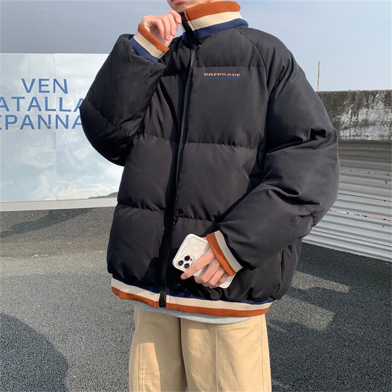 2023冬季加厚情侣装棉衣男韩版宽松棒球服立领棉服外套 W5810-P67图片