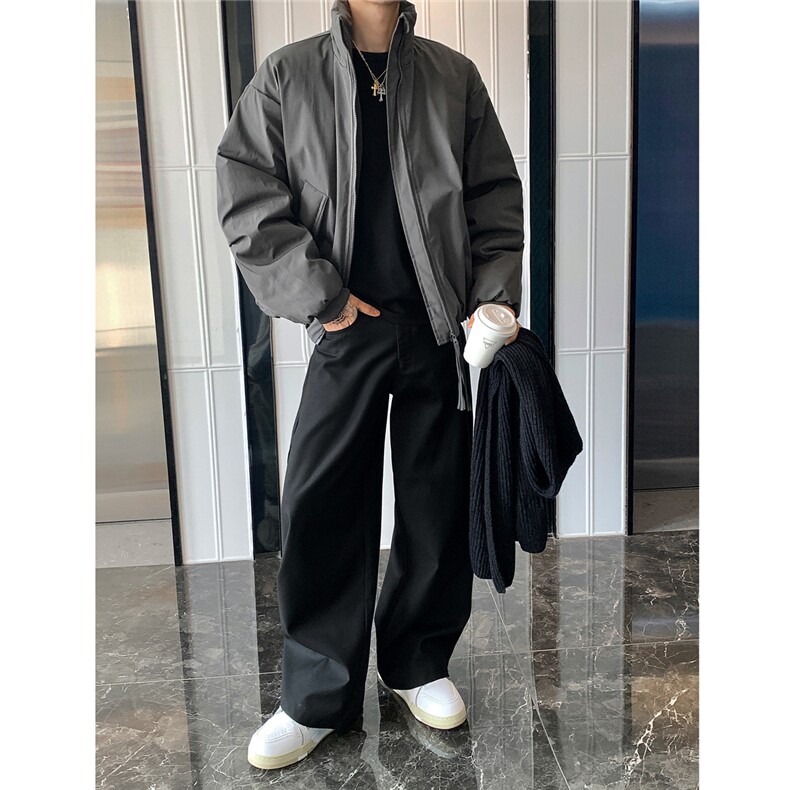 潮牌美式解构立领棒球服棉衣男秋冬中性风保暖棉服A3723特p68,男装棉衣,四季星座1118-1