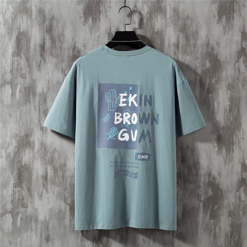 1图案已注册日系潮流休闲情侣大码M-5XL短袖T恤男水泥风7006特P18，男装T恤，星座226-2