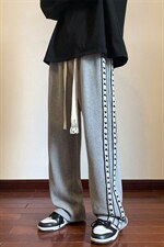 秋季高街织带编织绳休闲长裤地板景XZ604-KP79-P55控68，男装休闲裤，星座604