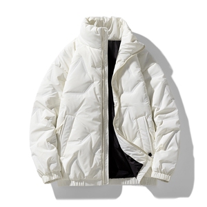 -有报告冬季轻薄纯色格子羽绒服潮高立领外套足货YR2369