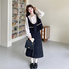26春新款现-法式小香风高级感假两件优雅半裙套装2612-P175K288，女装套装/套裙，2B190