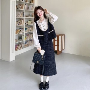 26春新款现-法式小香风高级感假两件优雅半裙套装2612-P175K288图片