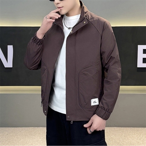 春季夹克上衣外套立领咖啡色 JK8509-P85图片