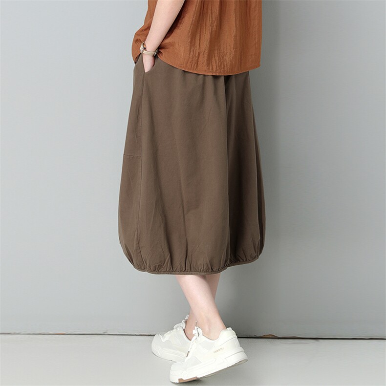 夏季新款纯棉宽松显瘦半身裙856款，女装半身裙，秋牧寒烟