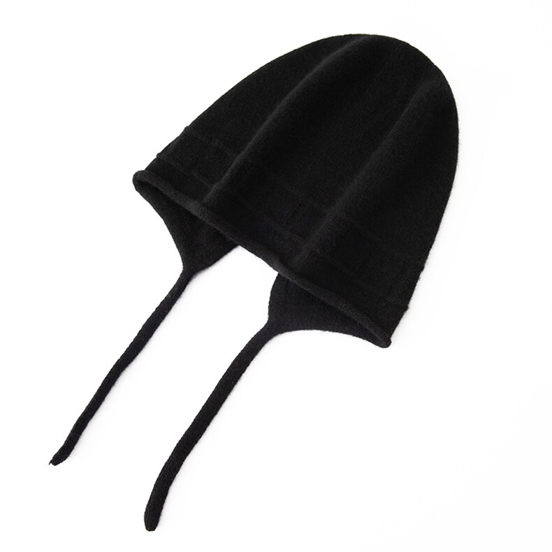 女生毛线帽显瘦显脸小保暖帽子冬季大头围羊绒针织帽，帽子，戎咖羊绒