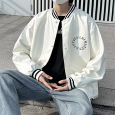 美式机车皮衣外套男春秋款ins高街潮牌宽松棒球服W236P65，男装夹克，星座1116-2