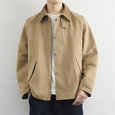 高端翻领夹克男2026春季简约宽松休闲工装外套百搭上衣服，男装夹克，星座914