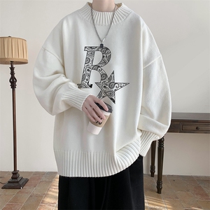 半高领毛衣男士大码针织衫男毛线衣男 M18328-P45 加绒款-P65图片