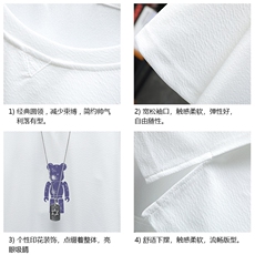 Q11242-P30春夏季七分袖t恤男大码五分袖男短袖中袖展架，男装T恤，电商A040A