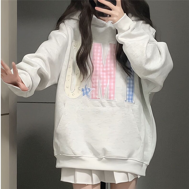 5342-P50原版做工#贴布刺绣休闲宽松卫衣薄款/加绒，女装卫衣/绒衫，星座617A-2