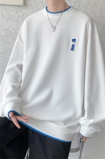 华夫格假两件卫衣HQ1166-TP35控价48港风2023秋季贴标上衣男，男装卫衣，电商A102-1