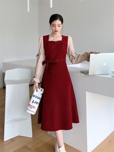 秋装连衣裙图片