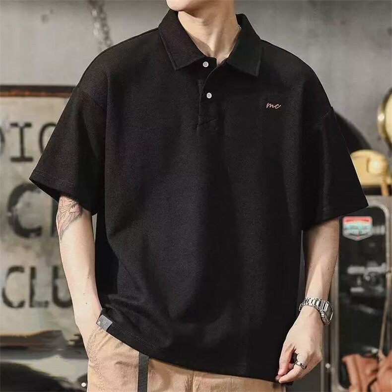 1506-1/TG15551/P29复古美式短袖夏季潮牌刺绣简约男士休闲潮TX恤图片