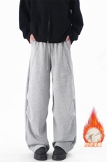 A429-YK358-特批常规42加绒48加绒加厚褶皱阔腿伞兵休闲卫裤，男装休闲裤，电商A429