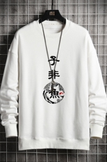 S6070-P35春季圆领卫衣男大码韩版宽松长袖外套男网格挂拍，男装卫衣，电商A040A