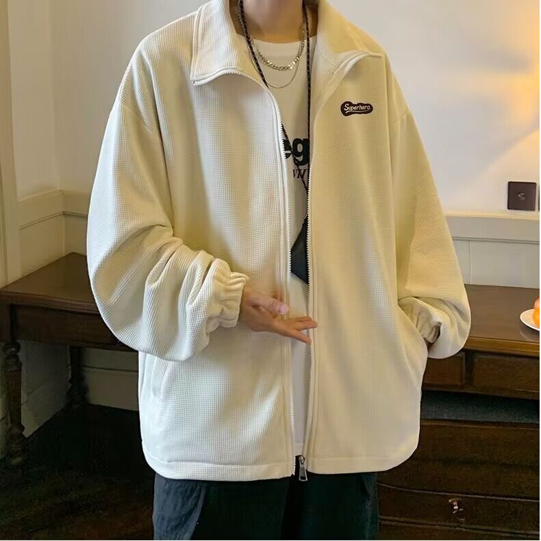 高级感外套男春秋卫衣外套潮牌翻领高街宽松休闲衣服WY416/P40,男装卫衣,星座506