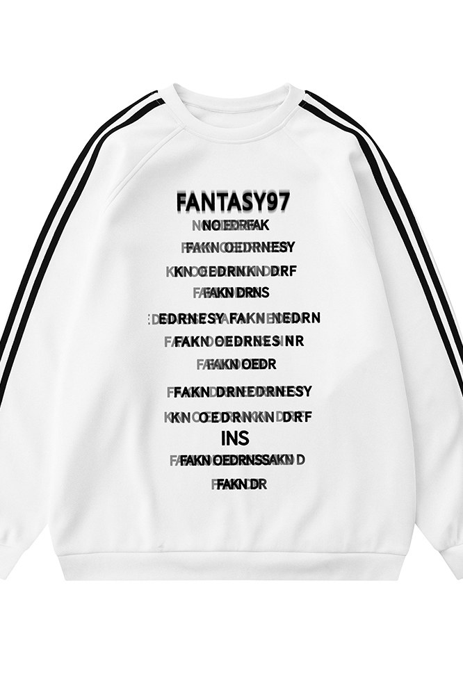 白底新款秋季时尚百搭宽松字母印花潮流圆领卫衣F6903P45控68,男装卫衣,电商A268-1