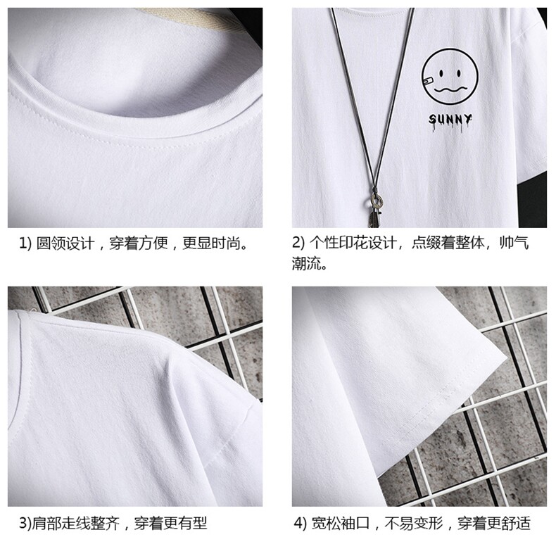 TD56072-P35短袖t恤套装男短裤两件套男装搭配一套帅气,男装T恤,电商A040A