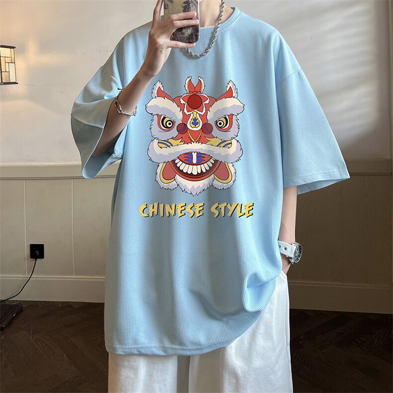 华夫格t恤男短袖男大码五分袖 酒店风 HT73185-P22图片