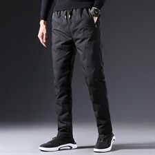 BAMJ-6601钱塘2020-2中年男士休闲商务简约冬季厚款羽绒裤P115，男装棉裤，钱塘207-2