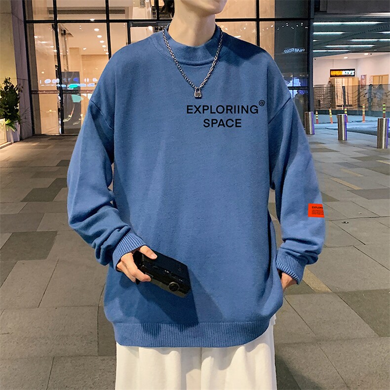 半高领毛衣男士大码针织衫男毛线衣男M18244-P45加绒款-P65,男装针织衫/毛衣,电商A040