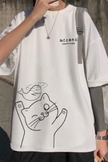 Q11133-P30春夏季七分袖t恤男大码五分袖男短袖中袖，男装T恤，电商A040