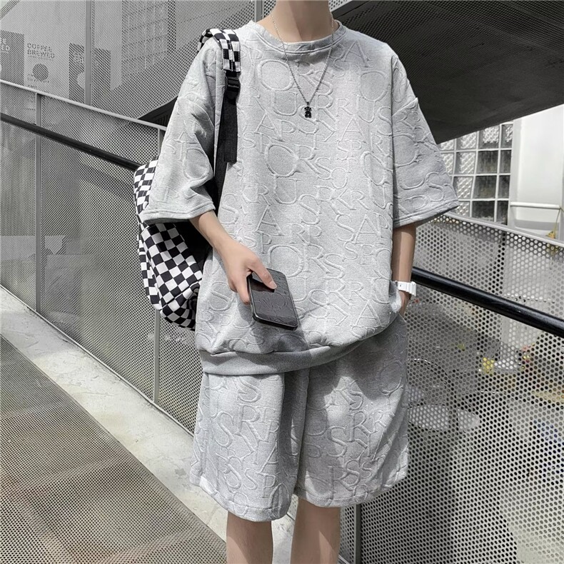 男潮流休闲套装宽松套装运动套装Z001P40图片