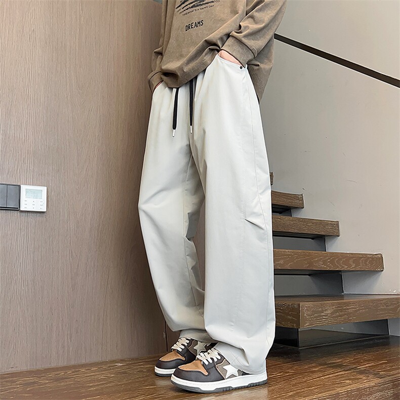 K2560-P452025秋季新款大码阔腿弯刀裤休闲长裤控79,男装休闲裤,星座109