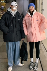情侣装棉衣加厚连帽假两件拼接棉服棉袄A071-Y280-P120，男装棉衣，电商A071