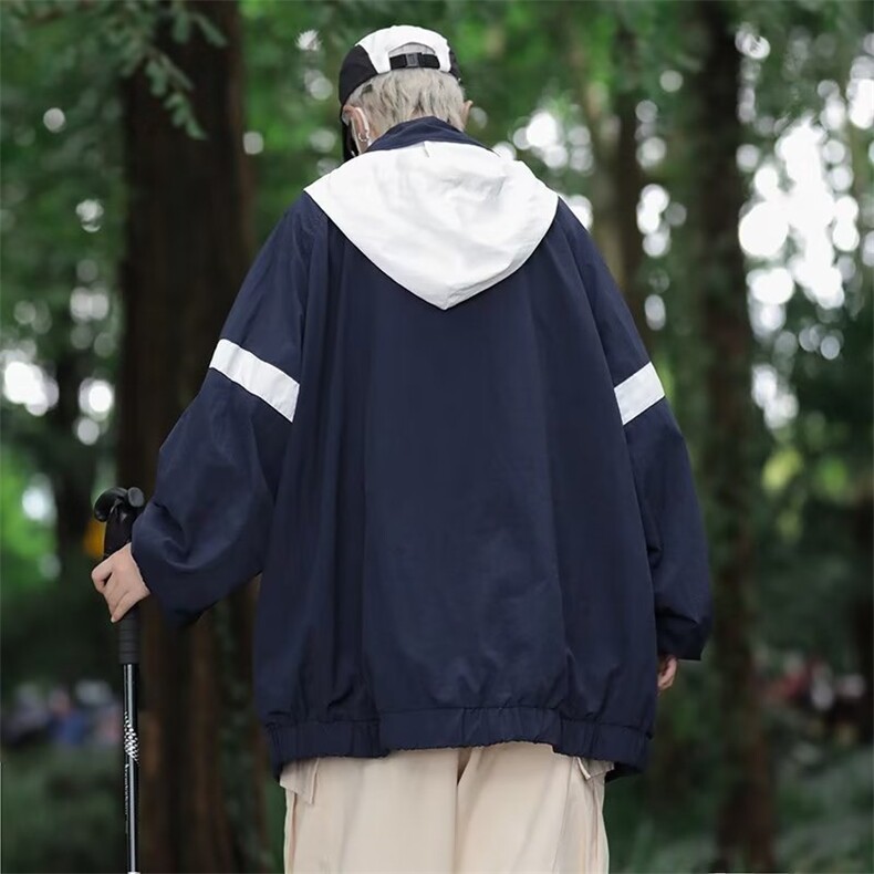秋季青春流行男防水拼接连帽夹克XZ199P58,男装夹克,星座1116-2