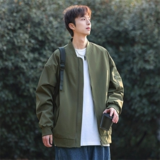 开春数据短款飞行夹克教练翻领拉链防水显高夹克外套SN2466P55，男装夹克，电商A128