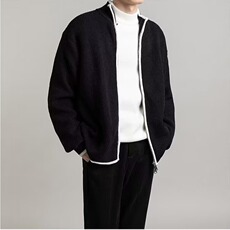 开衫毛衣外套男春秋季新款男装拉链针织衫男士外穿上衣M39/P54，男装针织衫/毛衣，星座506