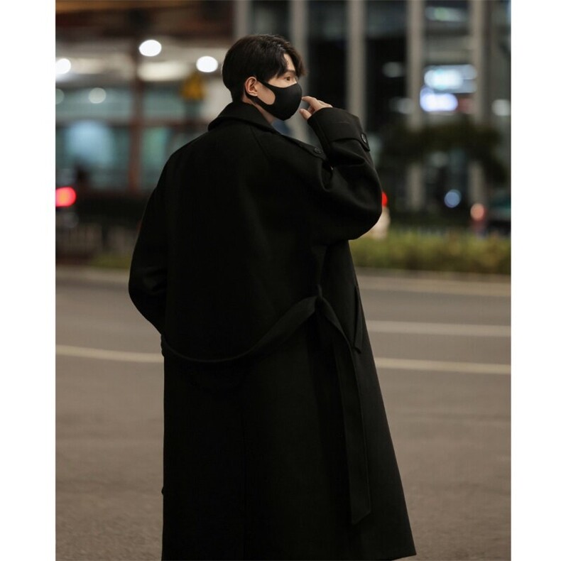 毛呢大衣男女中长款韩系秋冬高级感痞帅风衣外套812-F632-P128,男装风衣,星座812