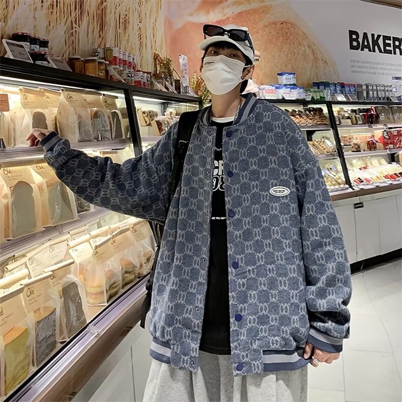 复古棒球服男春秋ins高街新款夹克上衣韩版潮流宽松外套JW01-P48,男装夹克,星座1008