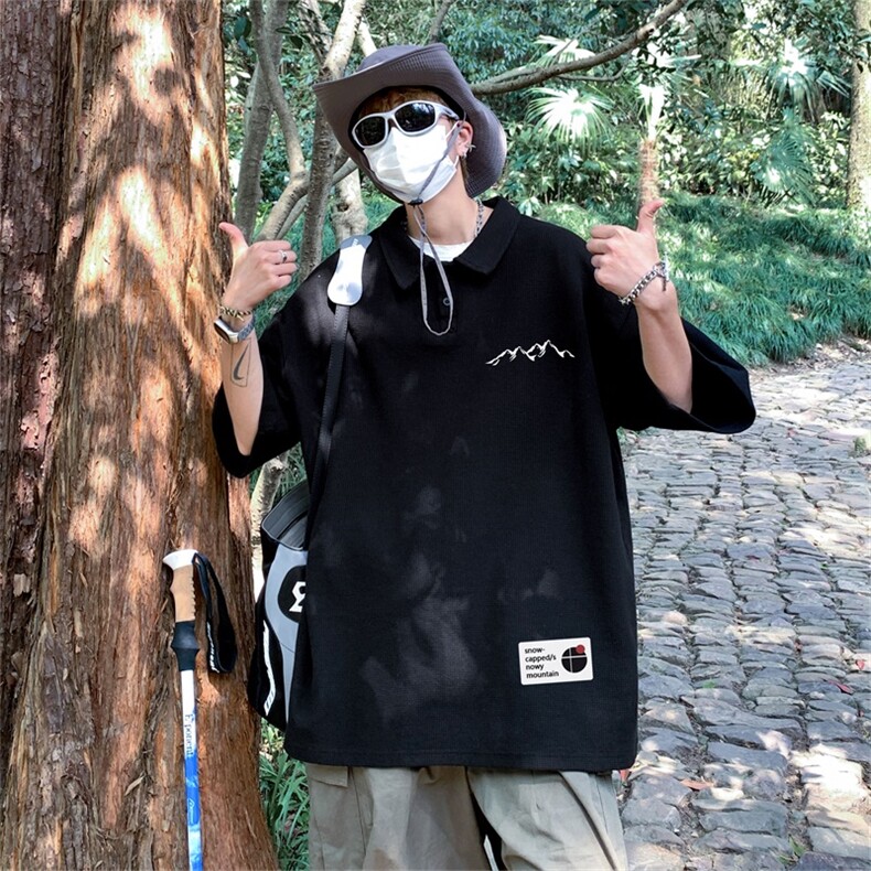 电商DSA028-PL22l186P30100聚酯夏季新款华夫格短袖POLO衫男,男装T恤,电商A028