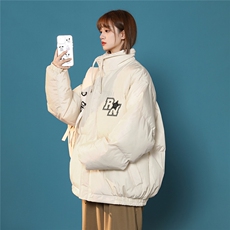 中性凯旋白鸭绒22冬季时尚印花保暖抽绳立领羽绒服YR216P195控258，男装羽绒服，A247A