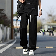 美式重磅弯刀裤百搭直筒裤宽松拖地裤X1670特批：42：78，男装休闲裤，星座718