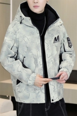 加绒加厚连帽夹克男秋冬时尚潮流加厚棉衣男外套MY651-P88，男装夹克，星座310B-3
